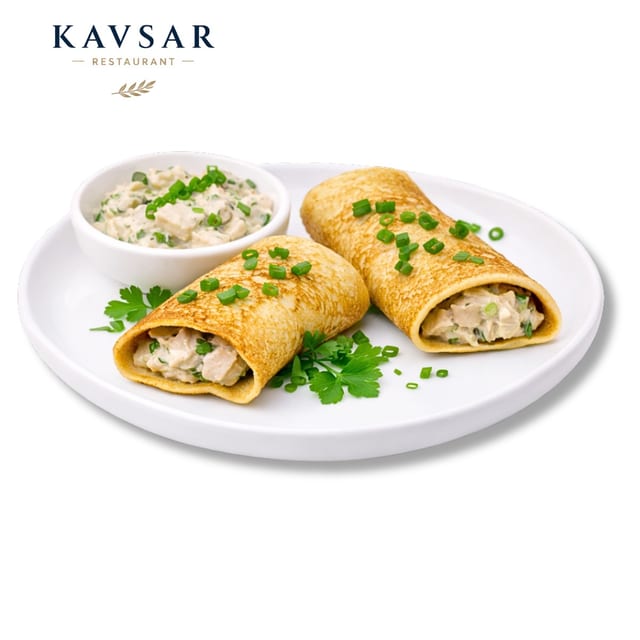 Vegetarian Julienne Crepes (2 Pcs).